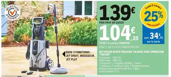 E.Leclerc Nettoyeur Haute Pression 150 Bars Avec Enrouler "Foxter" offre