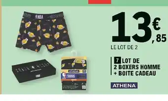 E.Leclerc Lot De 2 Boxers Homme + Boite Cadeau offre