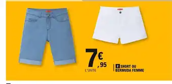E.Leclerc 2 Short Du Bermuda Femme offre