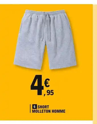 E.Leclerc Short Molleton Homme offre