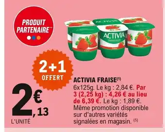 E.Leclerc Activia Fraise offre