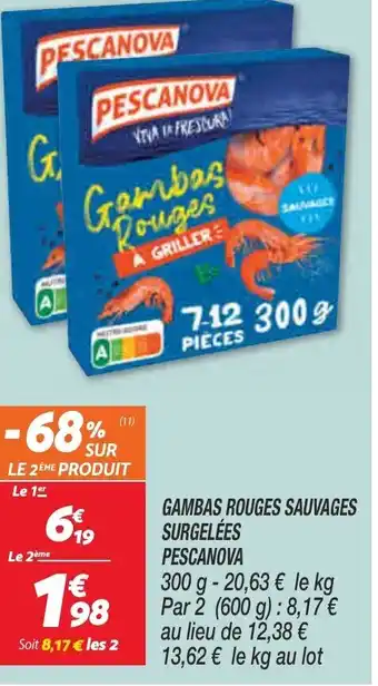 Netto Pescanova Gambas Rouges Sauvages Surgelées offre