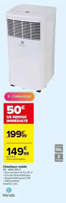 Carrefour Climatiseur mobile offre