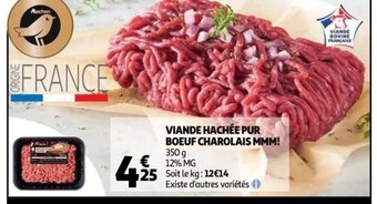 Auchan Supermarché Viande Hachée Pur Boeuf Charolais Mmm offre