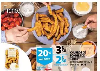 Auchan Supermarché Churros de Pommes de Terre offre