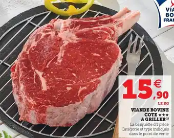 Super U Viande bovine cote a griller offre