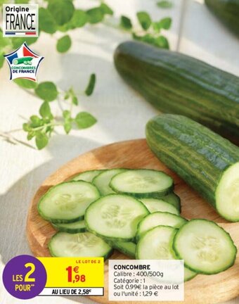 Intermarché Concombre offre