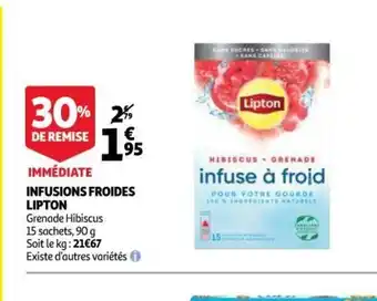 Auchan Supermarché Lipton Infusions Froides offre