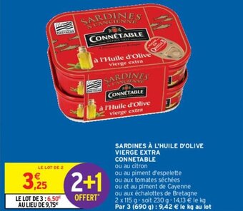 Intermarché Sardines à l'huile d'olive vierge extra connetable offre