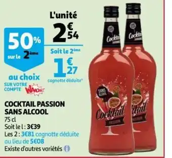Auchan Supermarché Cocktail Passion Sans Alcool offre