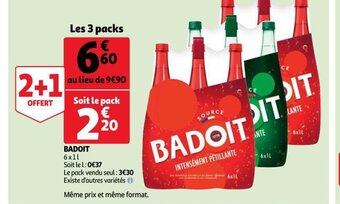Auchan Supermarché Badoit offre