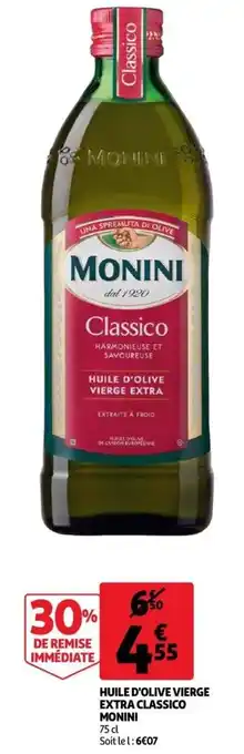 Auchan Supermarché Monini Huile D'Olive Vierge Extra Classico offre