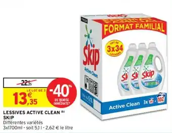 SKIP lessives active clean