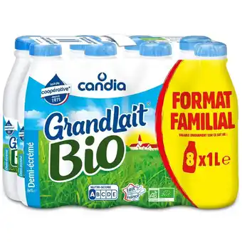 Auchan Grandlait bio de candia offre