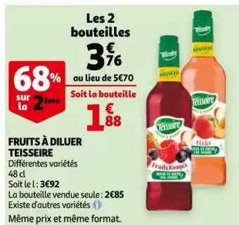 Auchan Fruits à Diluer Teisseire offre