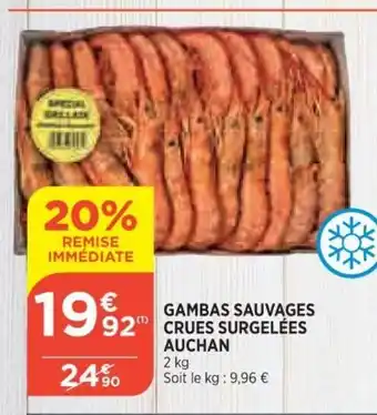 Bi1 Gambas Sauvages Crues Surgelées Auchan offre
