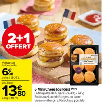 Carrefour Market 6 Mini Cheeseburgers offre