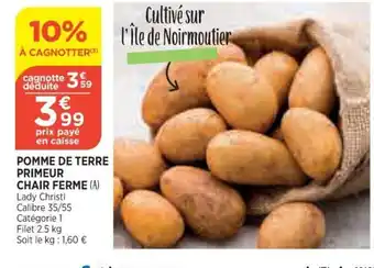 Bi1 Pomme de Terre Primeur Chair Ferme offre