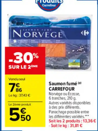 Carrefour Market Saumon fumé Carrefour offre