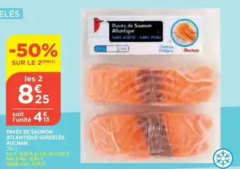 Bi1 Pavés de Saumon Atlantique Surgelés Auchan offre