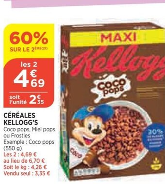 Bi1 Céréales Kellogg's offre