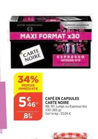 Bi1 Carte Noire Café En Capsules offre