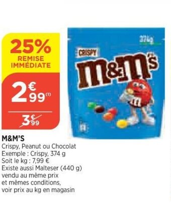 Bi1 M&M's offre