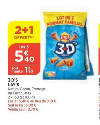 Bi1 Lay's 3D's offre