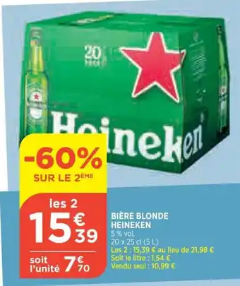 Bi1 Heineken Bière Blonde offre