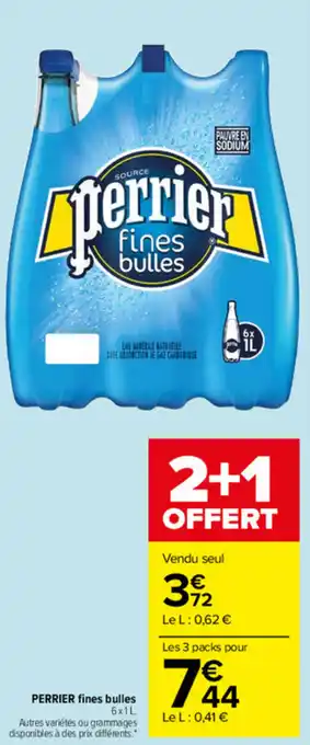 Carrefour Market Perrier fines bulles offre