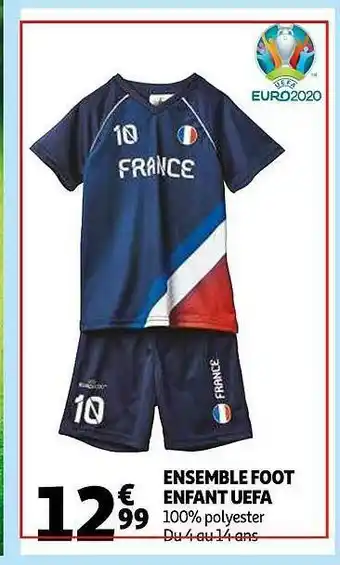 Auchan Ensemble Foot Enfant Uefa offre