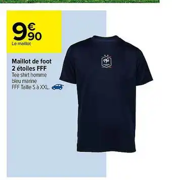 Carrefour Maillot De Foot 2 Etoiles Fff offre
