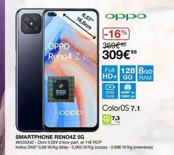 Smartphone Reno4z 5g Oppo