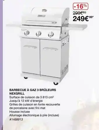 Costco Barbecue à Gaz 3 Brûleurs Nexgrill offre