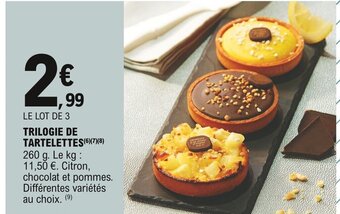 E.Leclerc Trilogie de Tartelettes offre