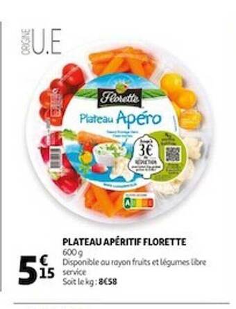 Auchan Plateau Apéritif Florette offre
