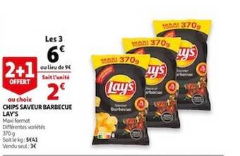 Auchan Chips Saveur Barbecue Lay's offre