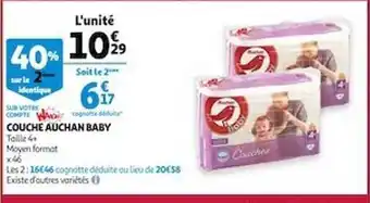 Auchan Couche Auchan Baby offre