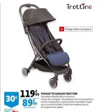 Auchan Poussette Googoo Trottine offre