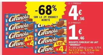 E.Leclerc Granola Biscuits Chocolat Au Lait offre