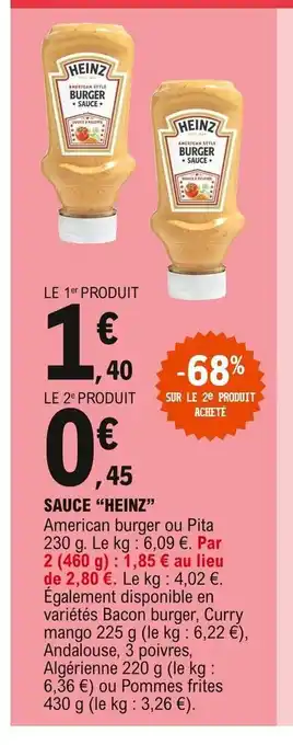 E.Leclerc Heinz Sauce offre