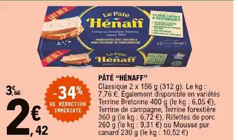 E.Leclerc Pâté Hénaff offre