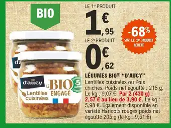 E.Leclerc Légumes Bio d'Aucy offre