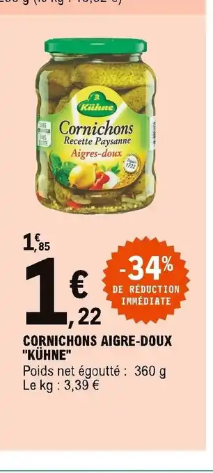 E.Leclerc Kühne Cornichons Aigre-Doux offre