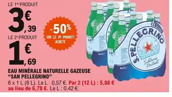 E.Leclerc San Pellegrino Eau Minérale Naturelle Gazeuse offre