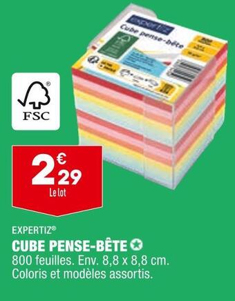ALDI Expertiz cube pense-bête offre