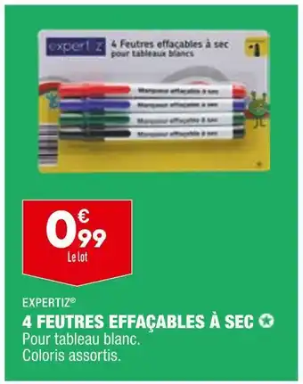 ALDI Expertiz 4 feutres effaçables à sec offre