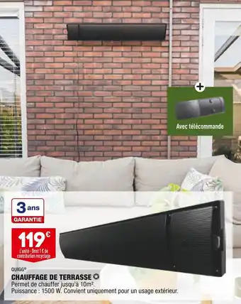 ALDI Quigg chauffage de terrasse offre