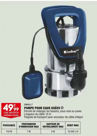 ALDI Einhell pompe pour eaux usées offre