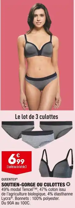 ALDI Queentex soutien-gorge ou culottes offre